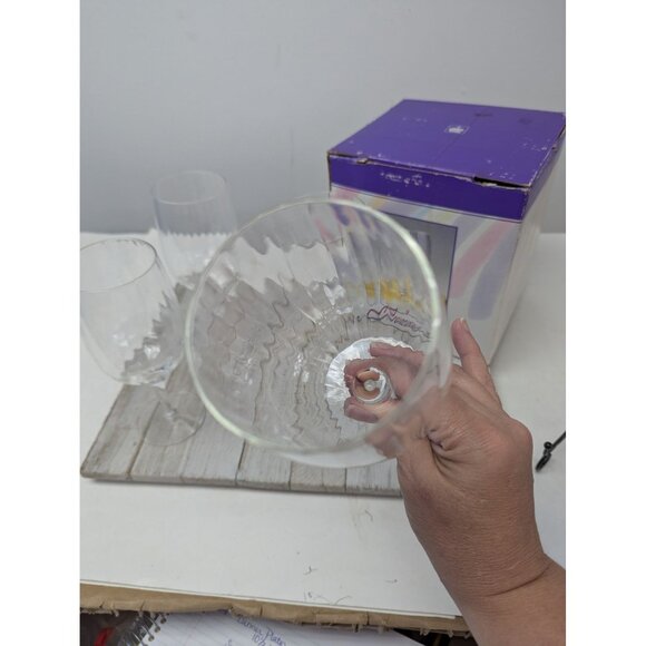 Vintage Mid Century Crisa Symphony Glassware 16 oz Set of 4 Ice Tea Glasses - Picture 6 of 6